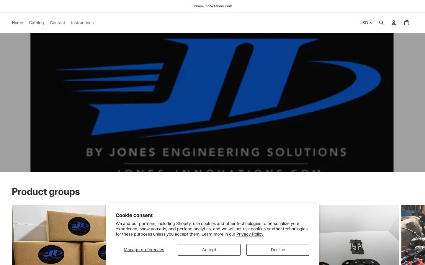 jones-innovations.com homepage screenshot