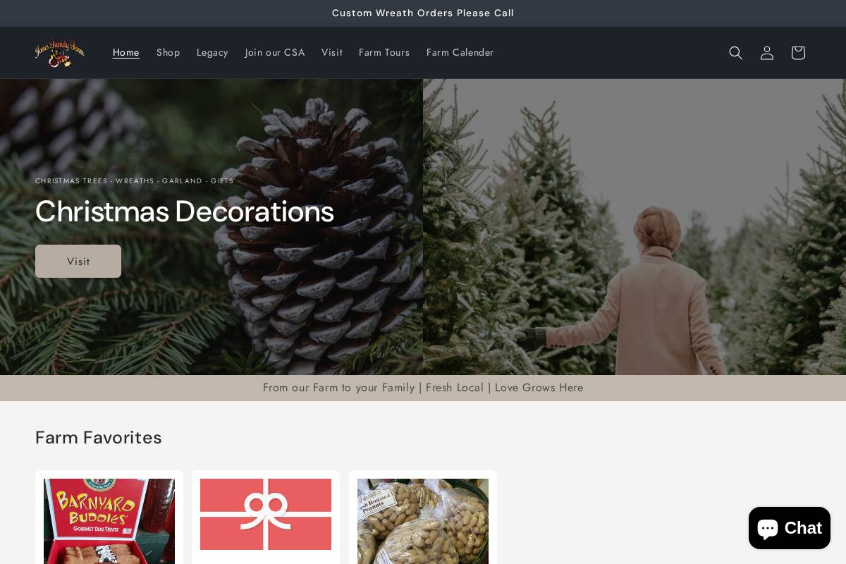 jonesfamilyfarmmd.com homepage screenshot