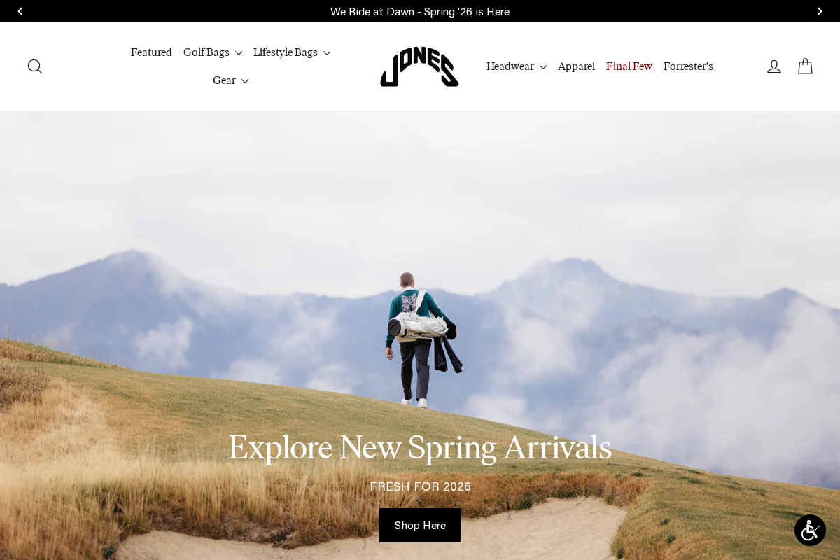 jonessportsco.com homepage screenshot