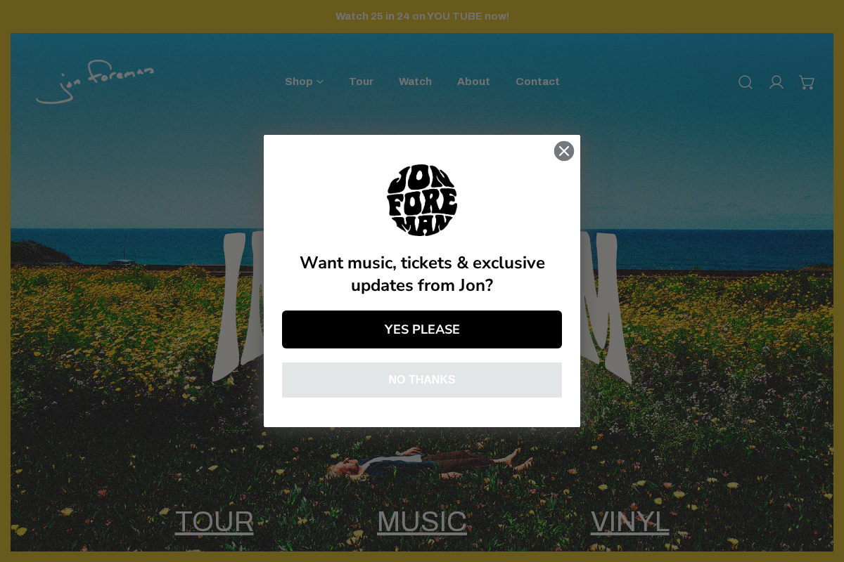 Jon Foreman homepage screenshot