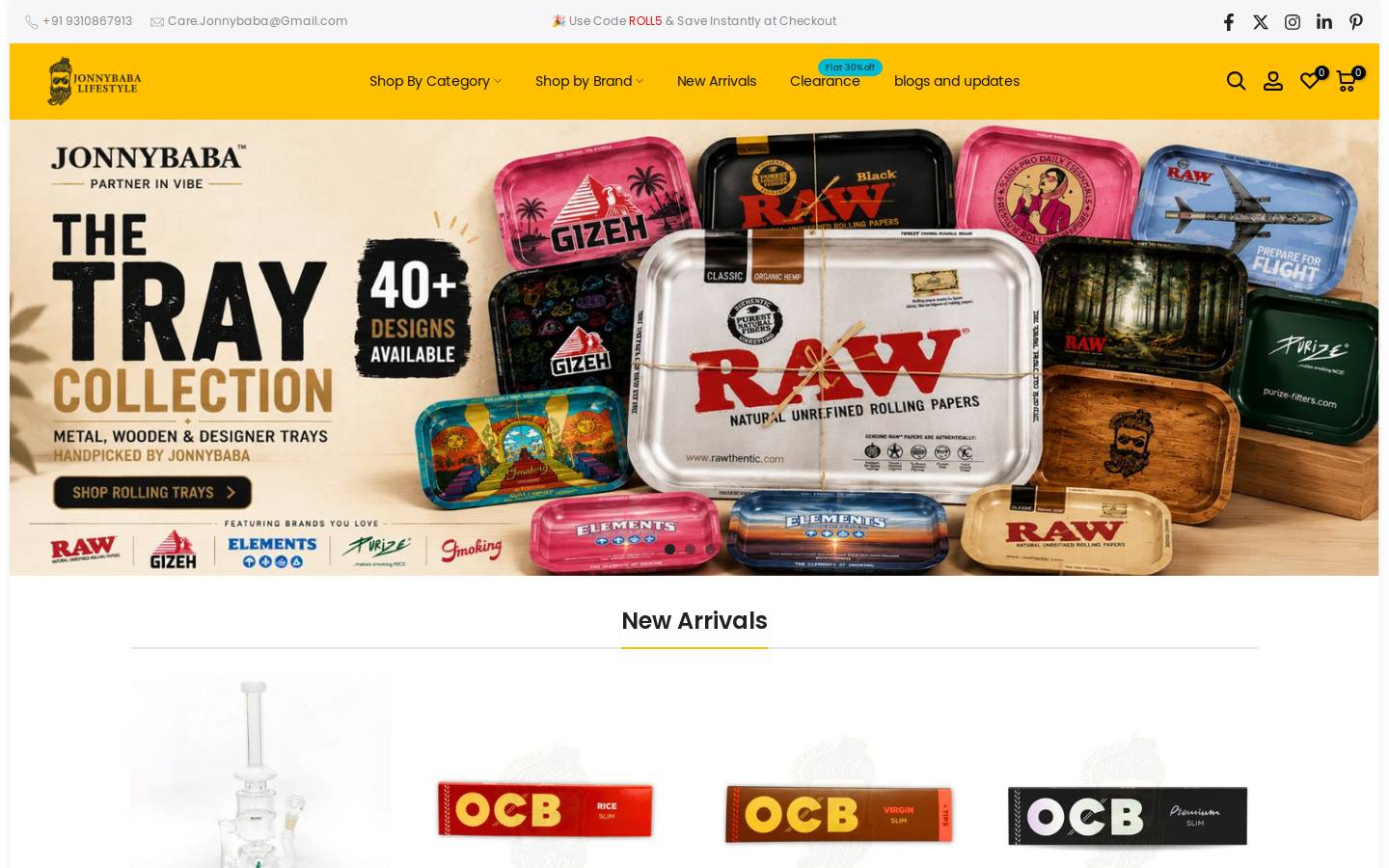 jonnybaba.co.in homepage screenshot