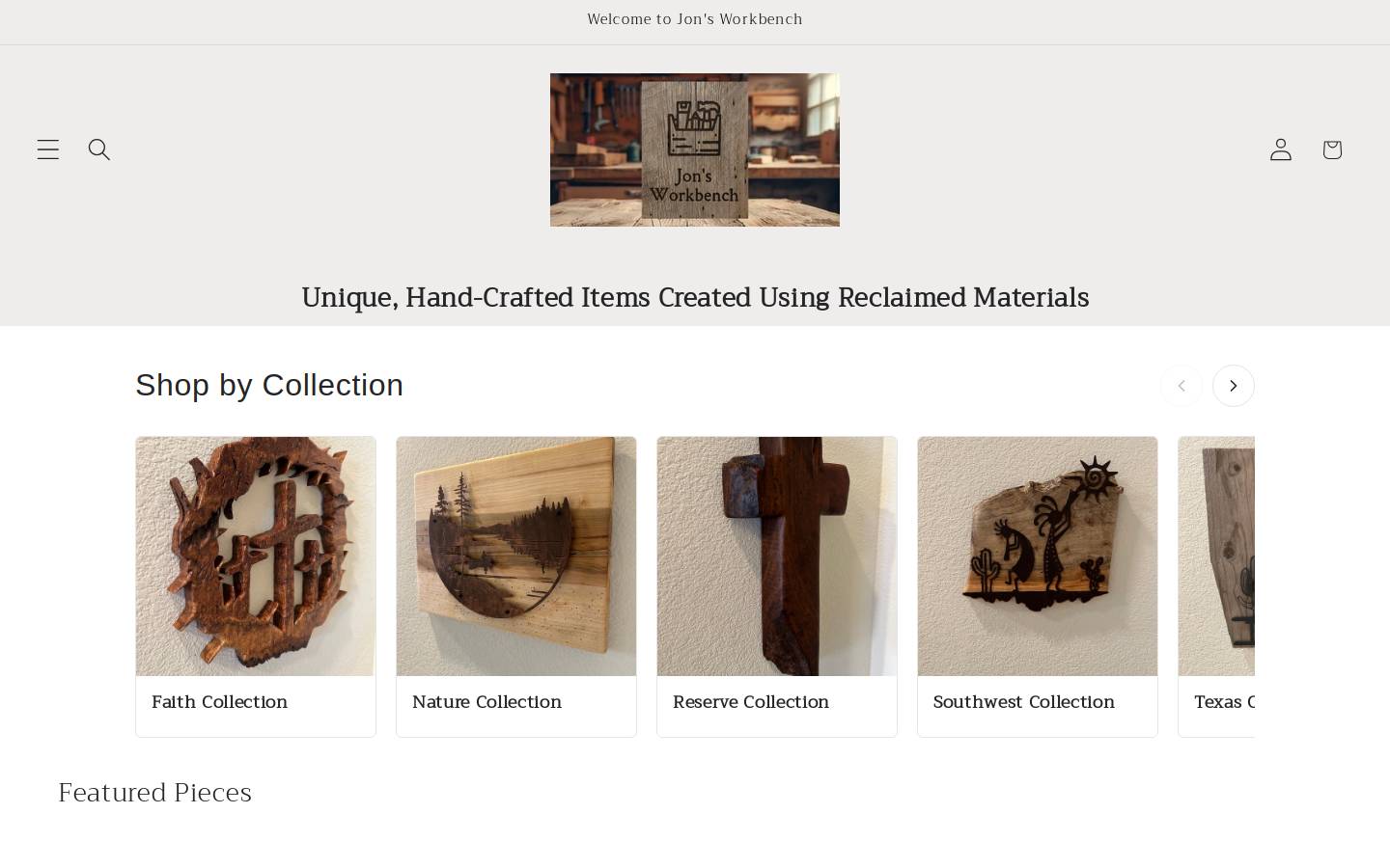 jonsworkbench.com homepage screenshot