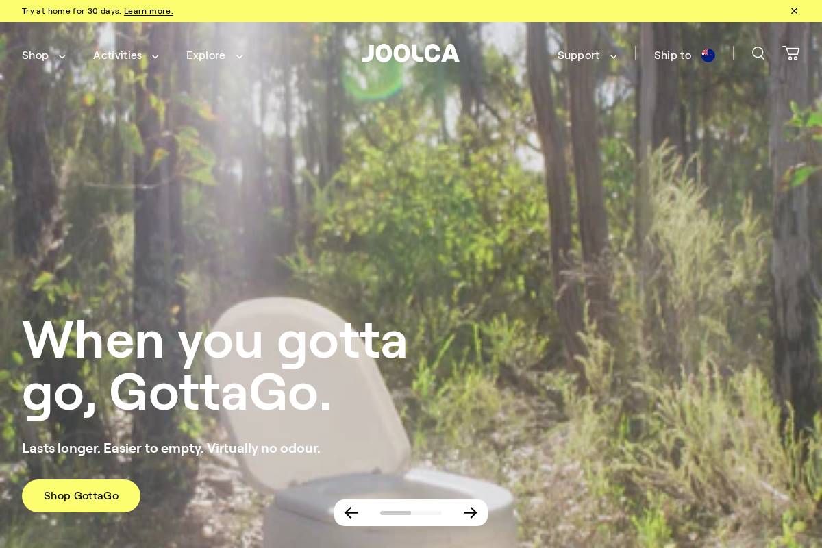 Joolca NZ homepage screenshot