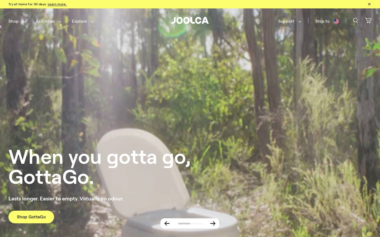 Joolca homepage screenshot