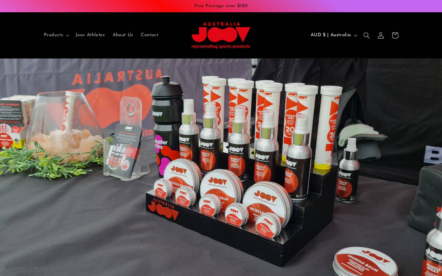 Joov Sports Australia homepage screenshot