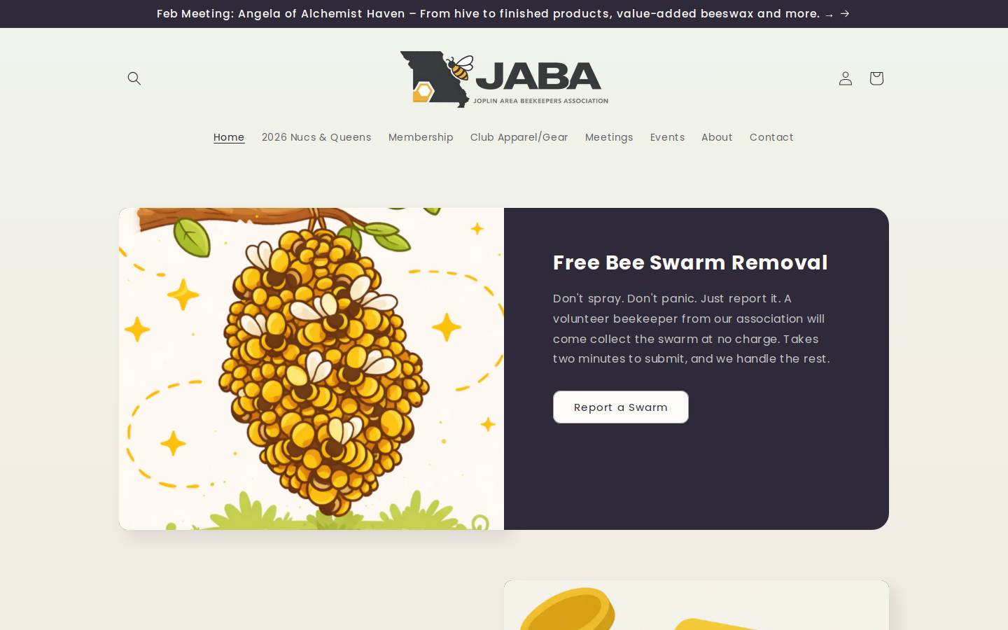 joplinareabeekeepers.com homepage screenshot