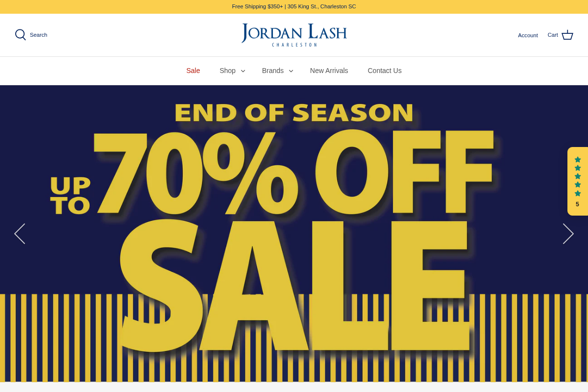 Jordan Lash Charleston homepage screenshot