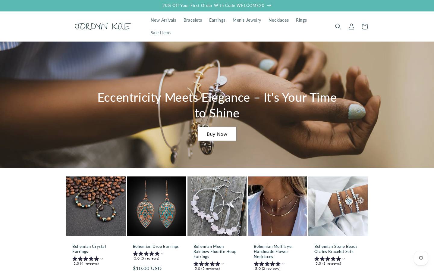 jordynkae.com homepage screenshot