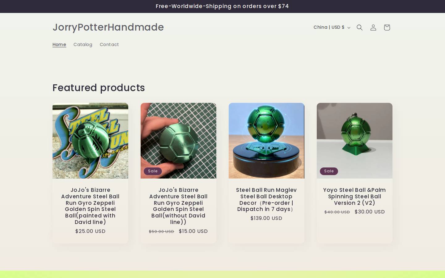 jorrypotter.com homepage screenshot