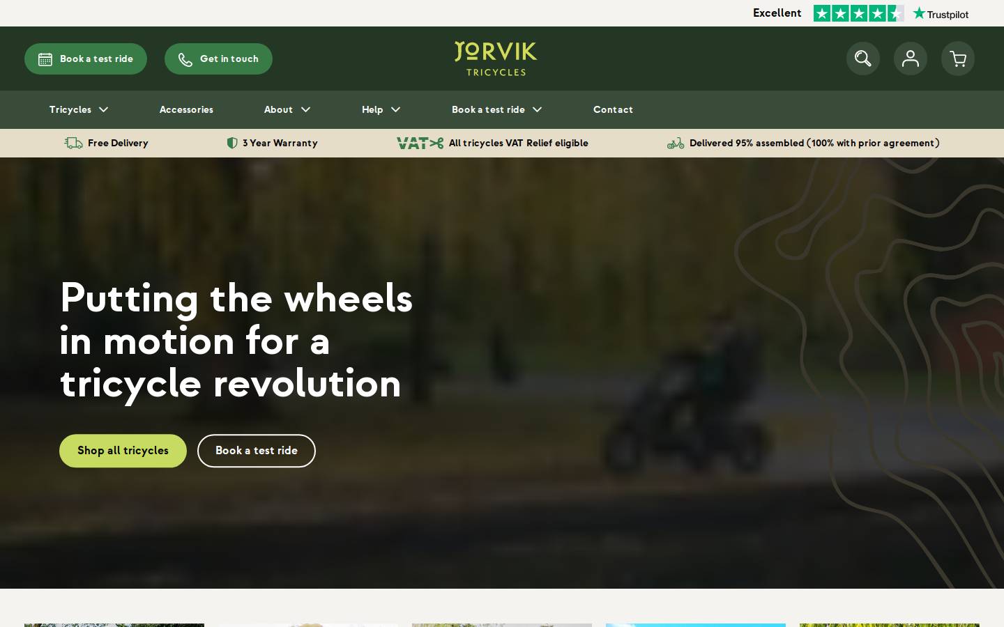 Jorvik Tricycles of York Ltd homepage screenshot