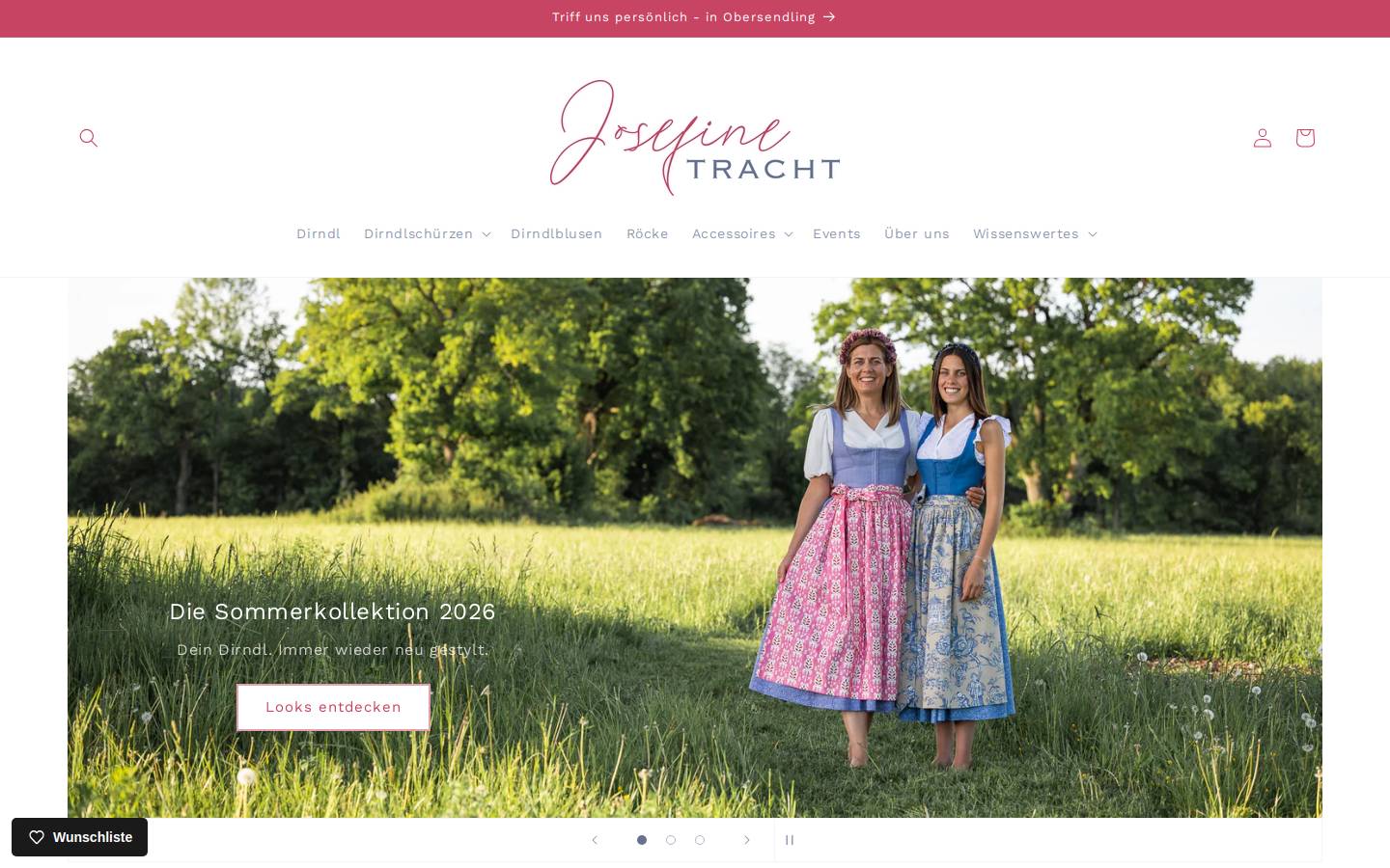 josefine-tracht.de homepage screenshot