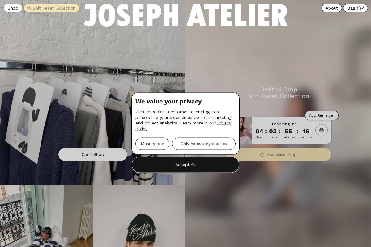 josephatelier.de homepage screenshot