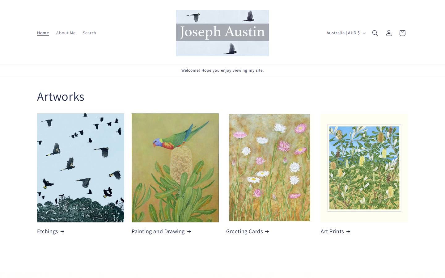 josephaustin.com.au homepage screenshot