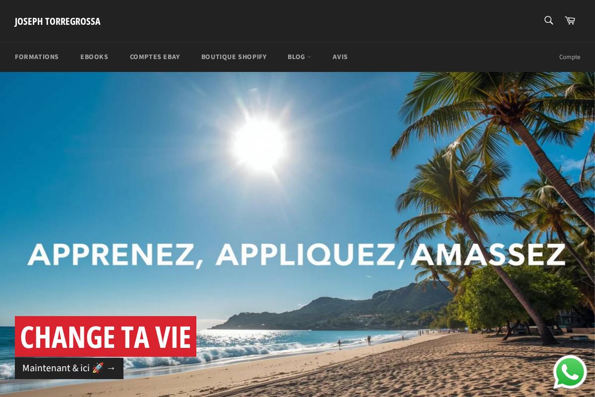 Joseph Torregrossa homepage screenshot