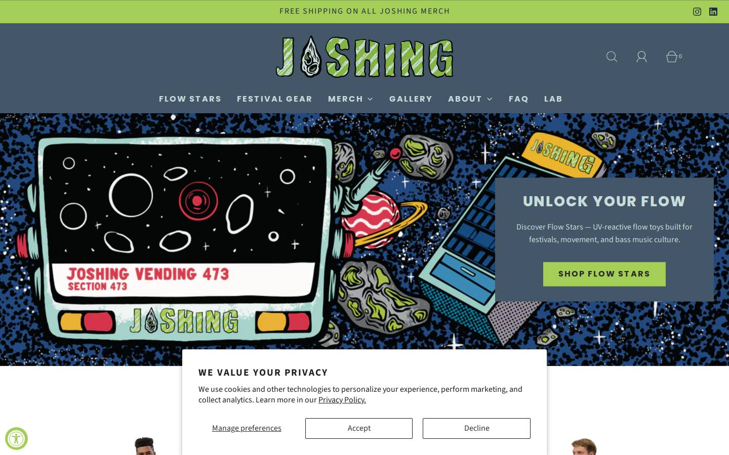 joshing.com homepage screenshot