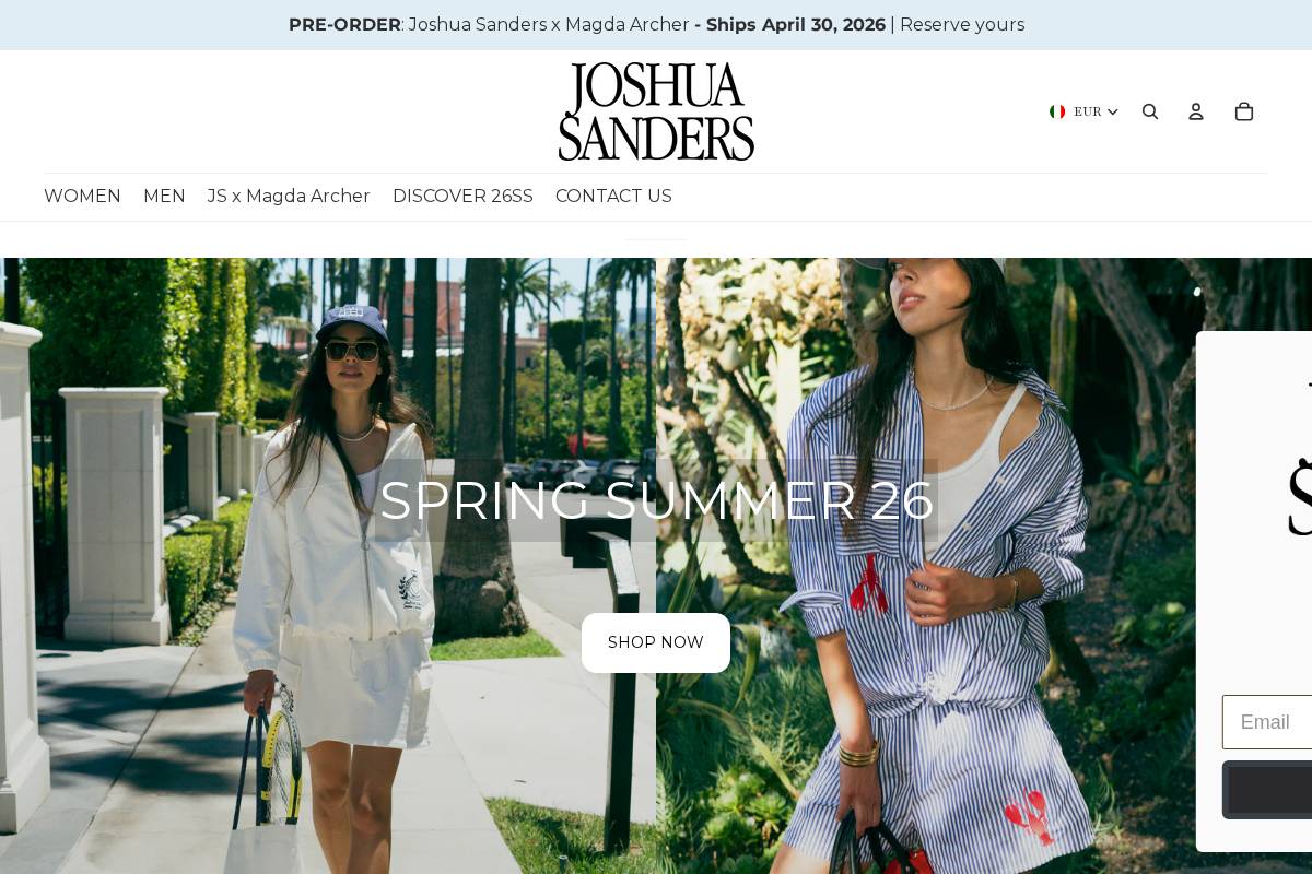 joshua-sanders.com homepage screenshot
