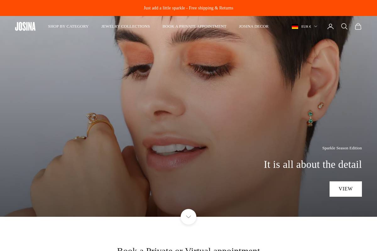 josinacopenhagen.com homepage screenshot