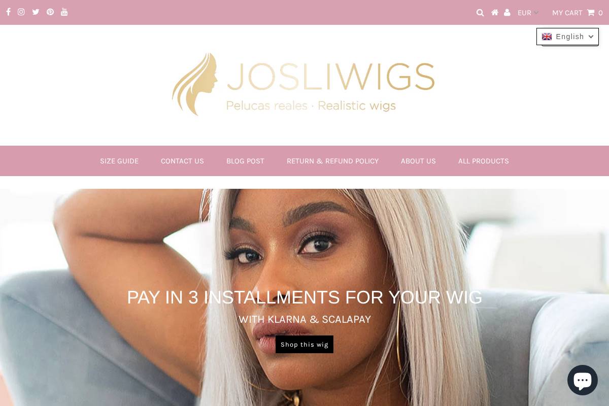 josliwigs.com homepage screenshot