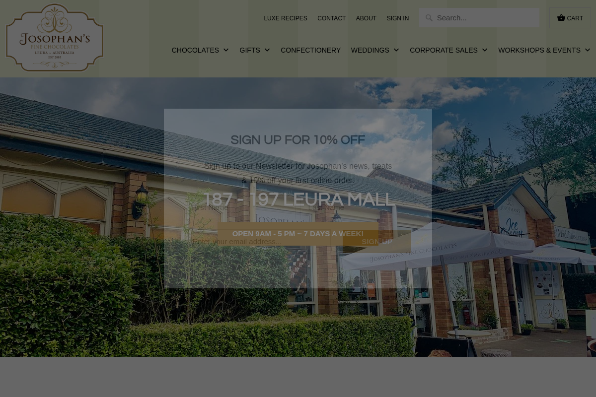 josophans.com.au homepage screenshot