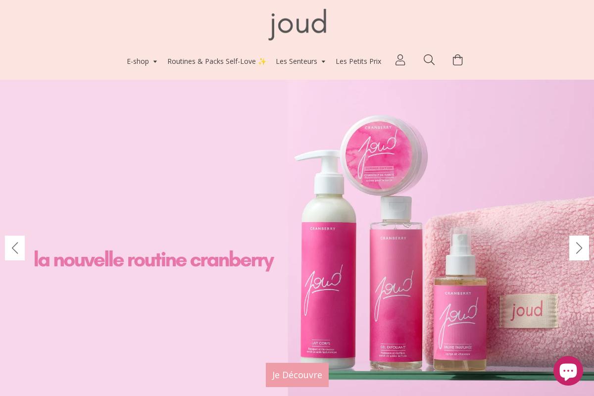 Joud Paris homepage screenshot