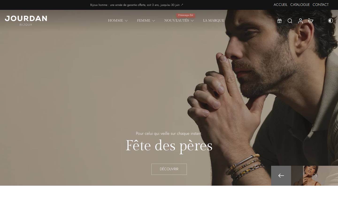 Jourdan Bijoux homepage screenshot