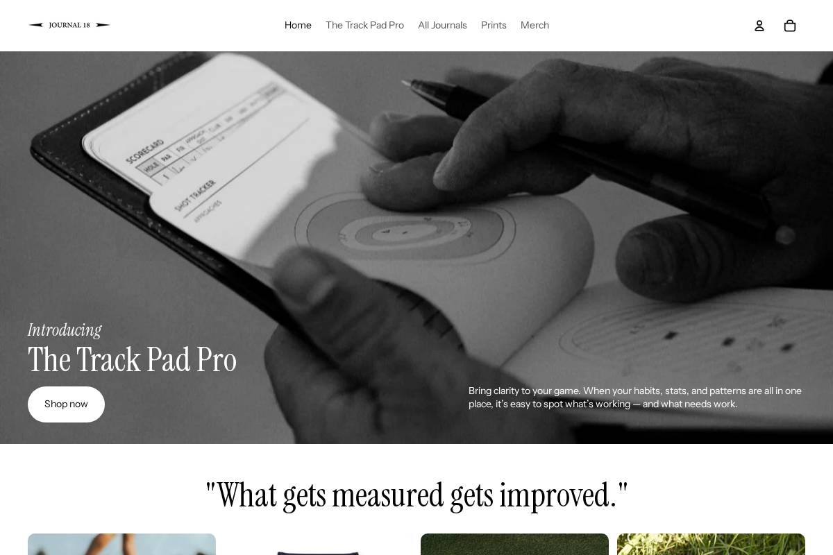 Journal18 homepage screenshot