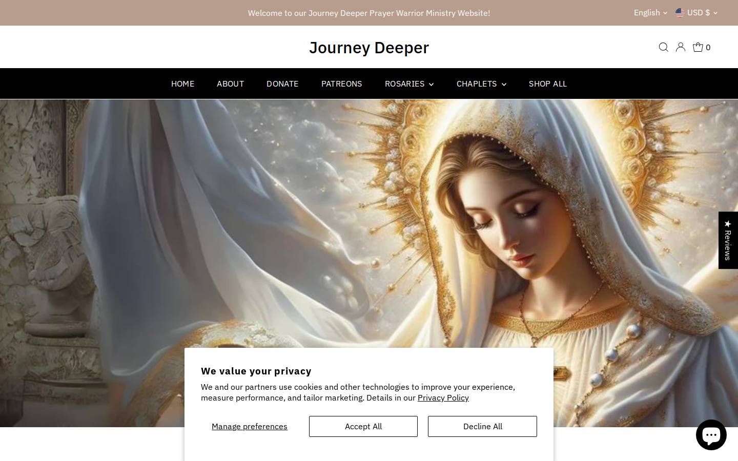 journeydeeperprayer.com homepage screenshot