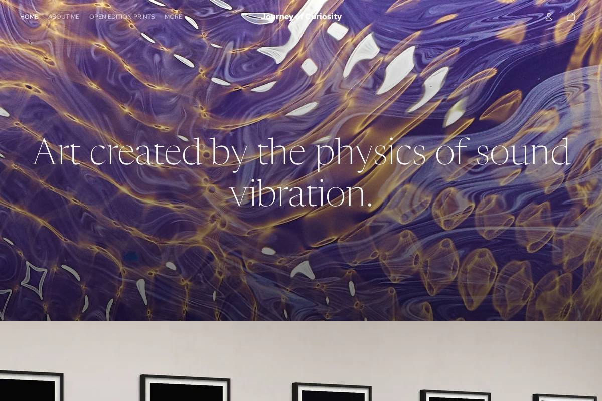 Journey of Curiosity homepage screenshot