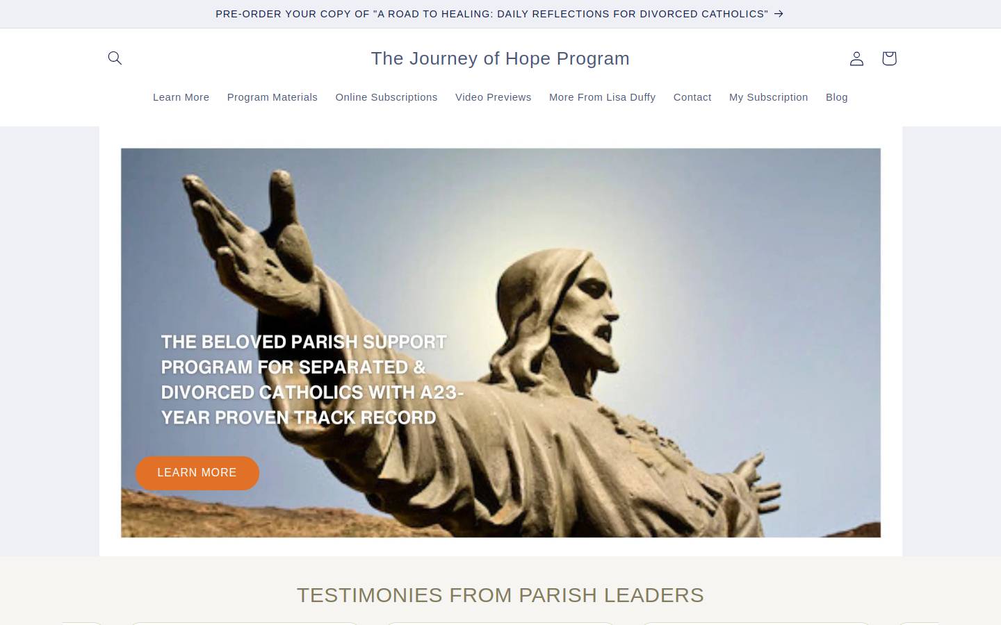 journeyofhopeprogramonline.com homepage screenshot
