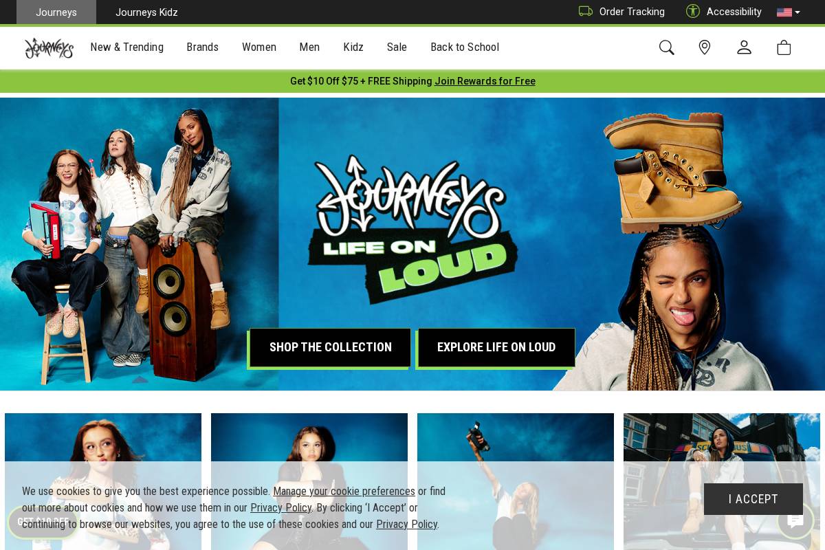 journeys.com homepage screenshot