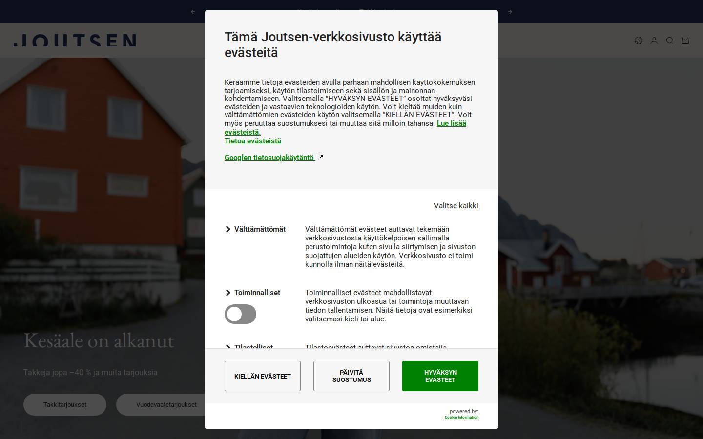 joutsen.fi homepage screenshot