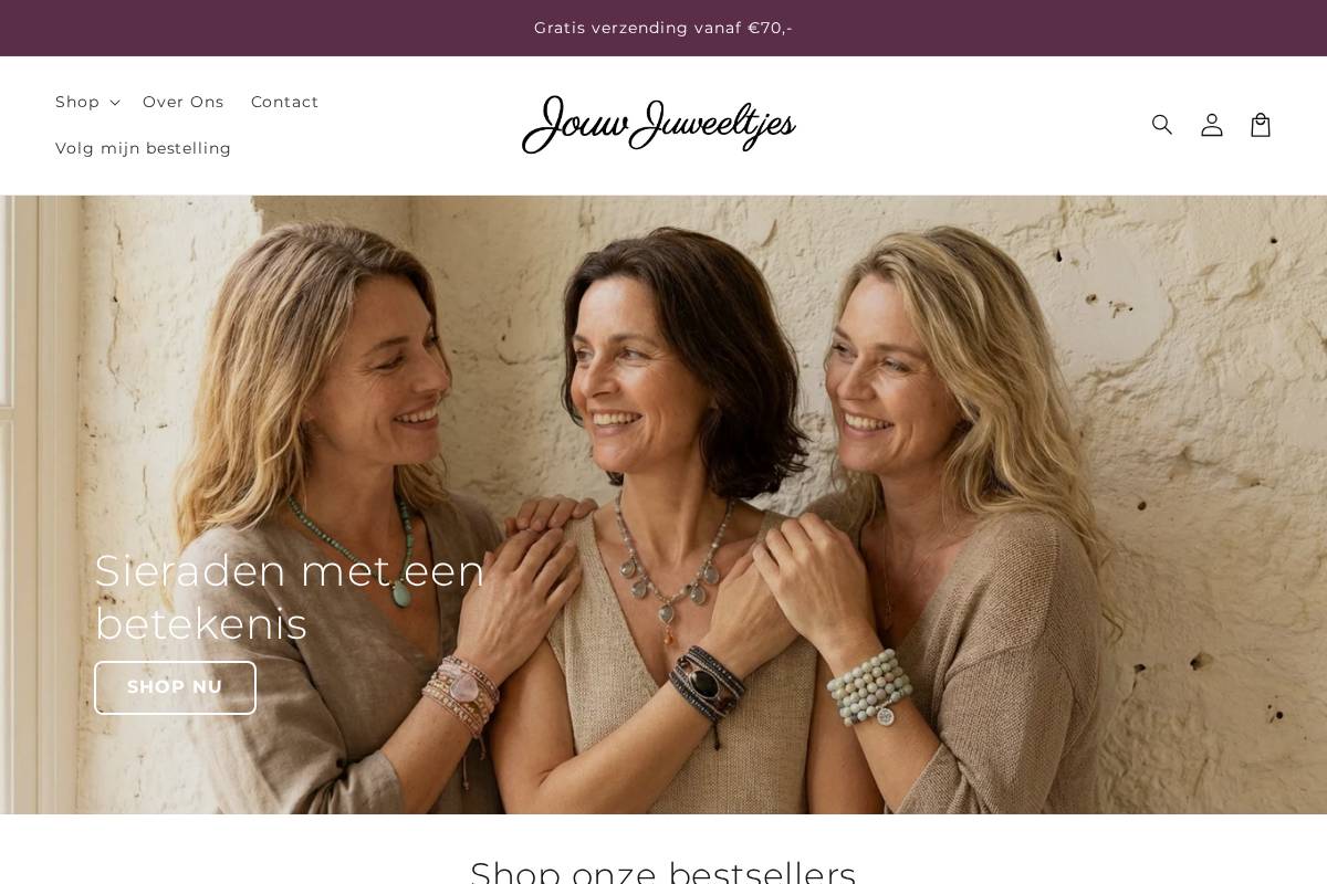 Jouw Juweeltjes homepage screenshot