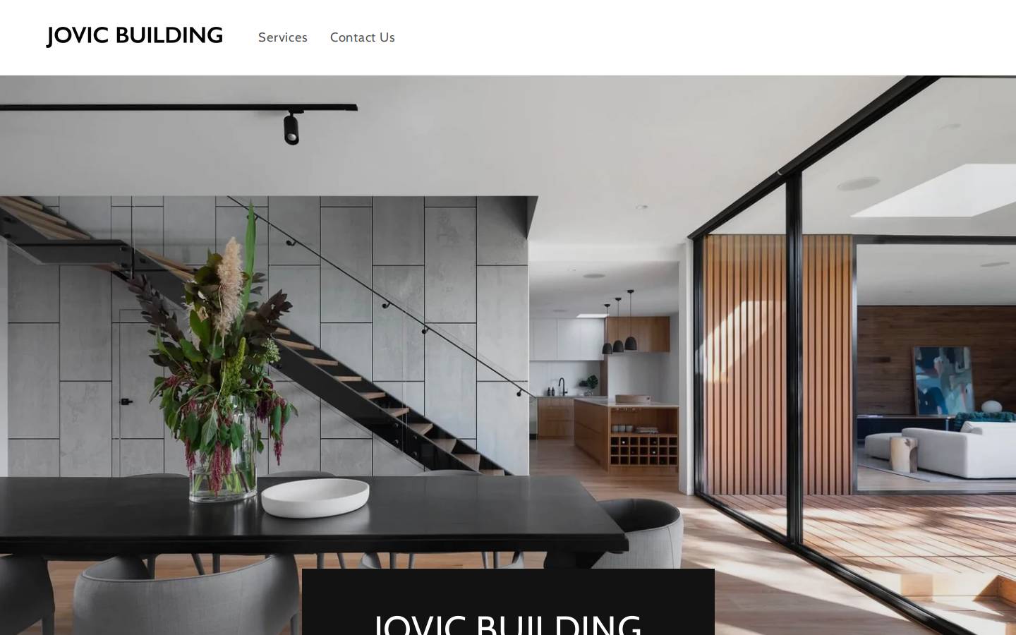 jovicbuilding.com homepage screenshot
