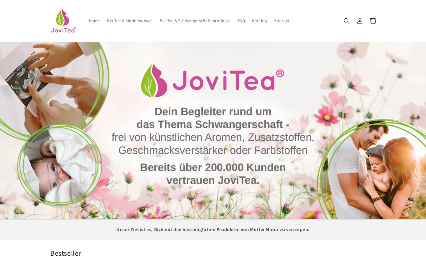 jovitea.de homepage screenshot