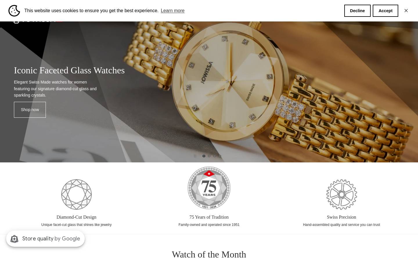 Jowissa homepage screenshot