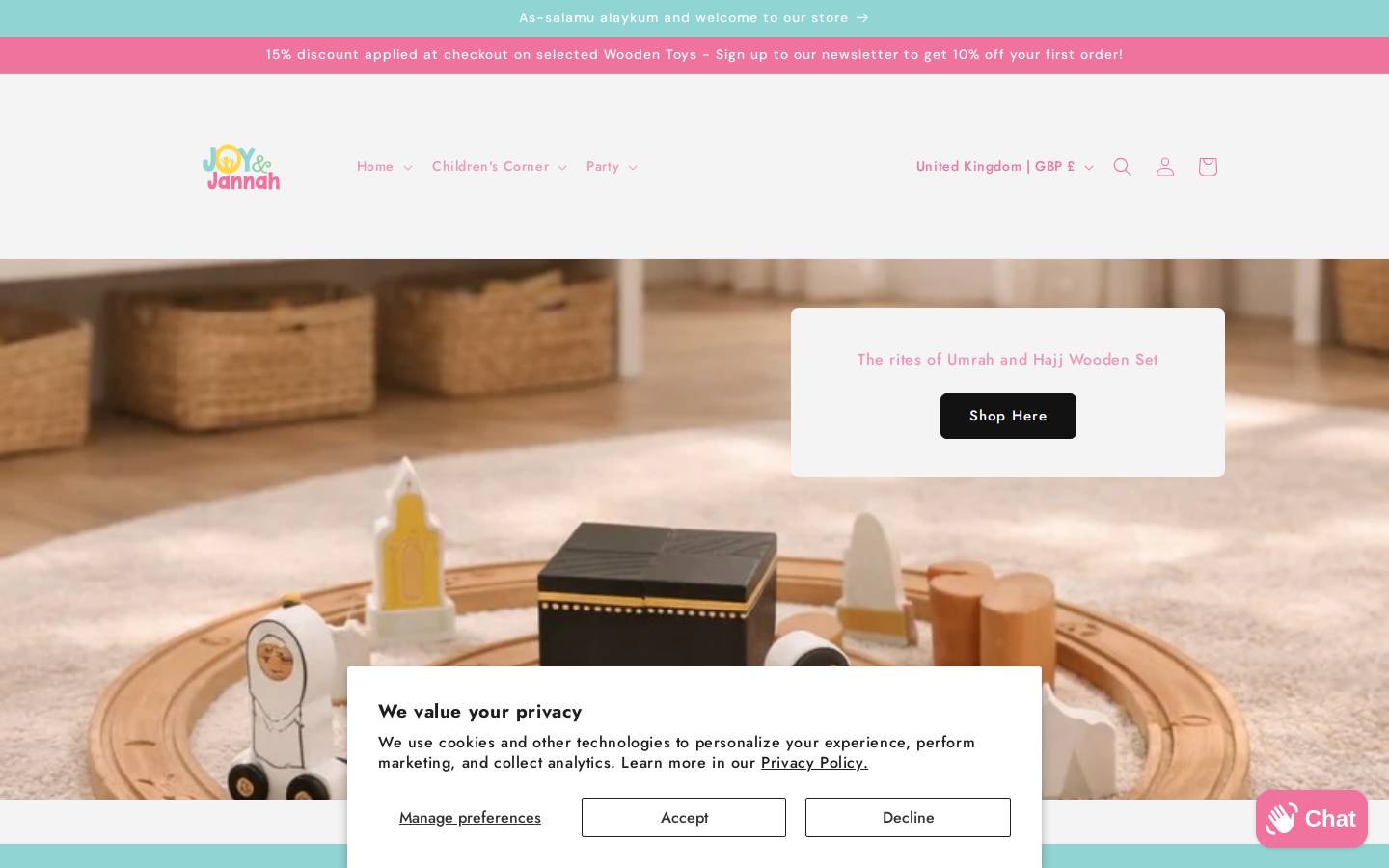 joyandjannah.com homepage screenshot