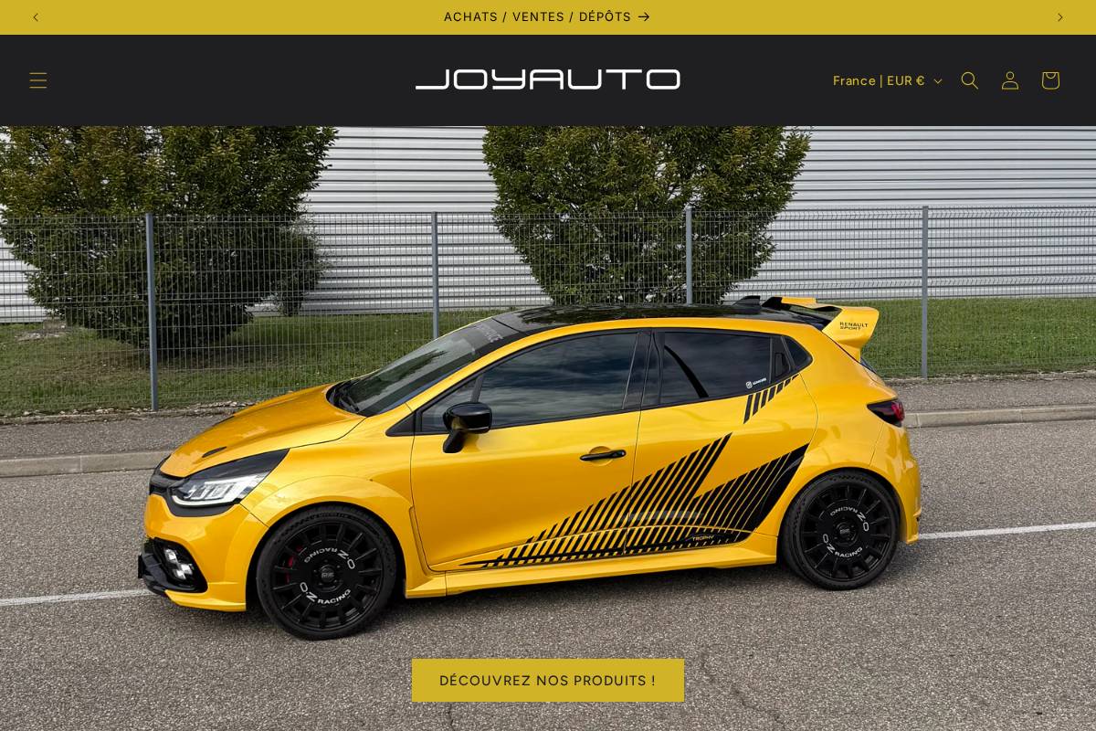 Joyauto homepage screenshot