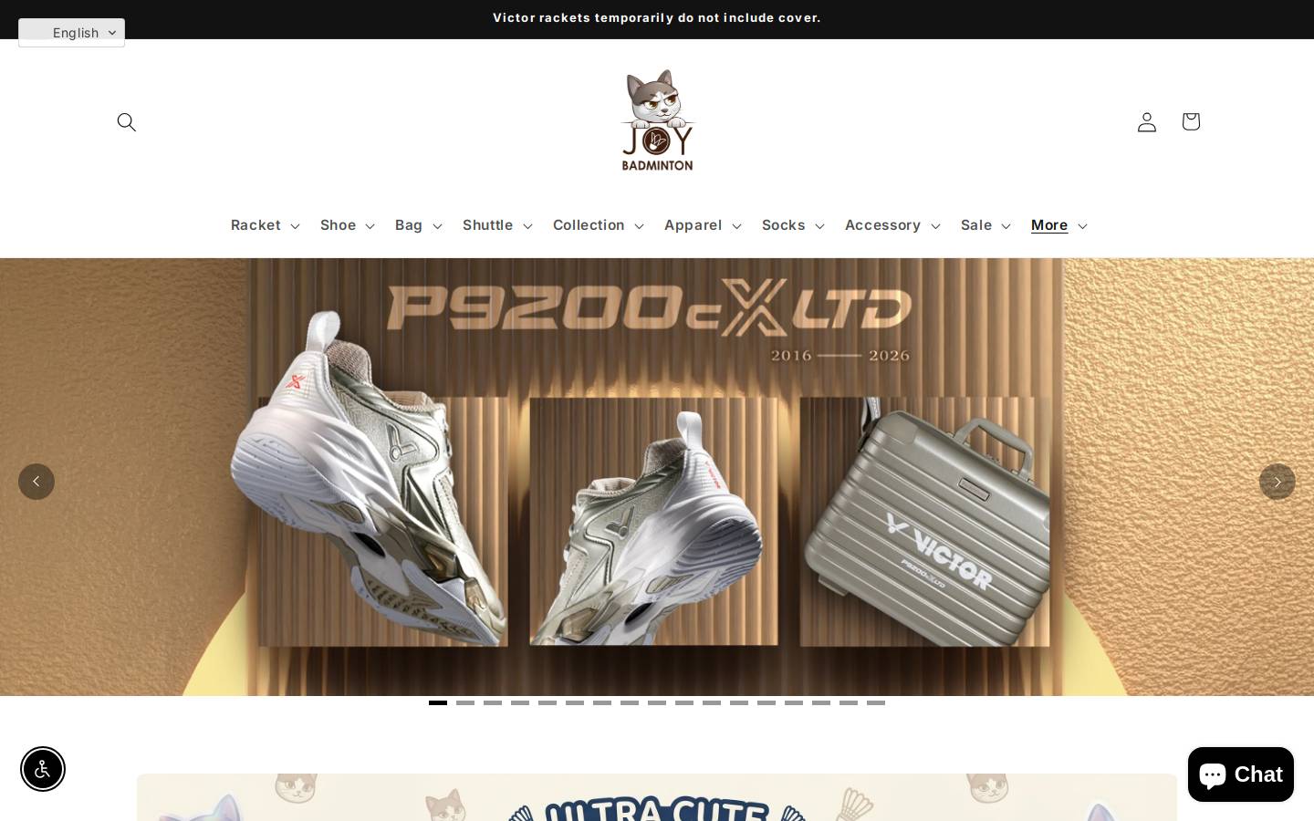 Joybadminton homepage screenshot