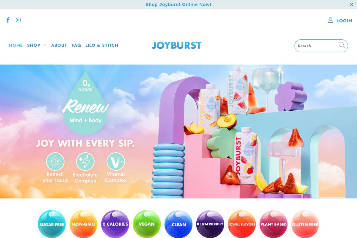 joyburst.com homepage screenshot