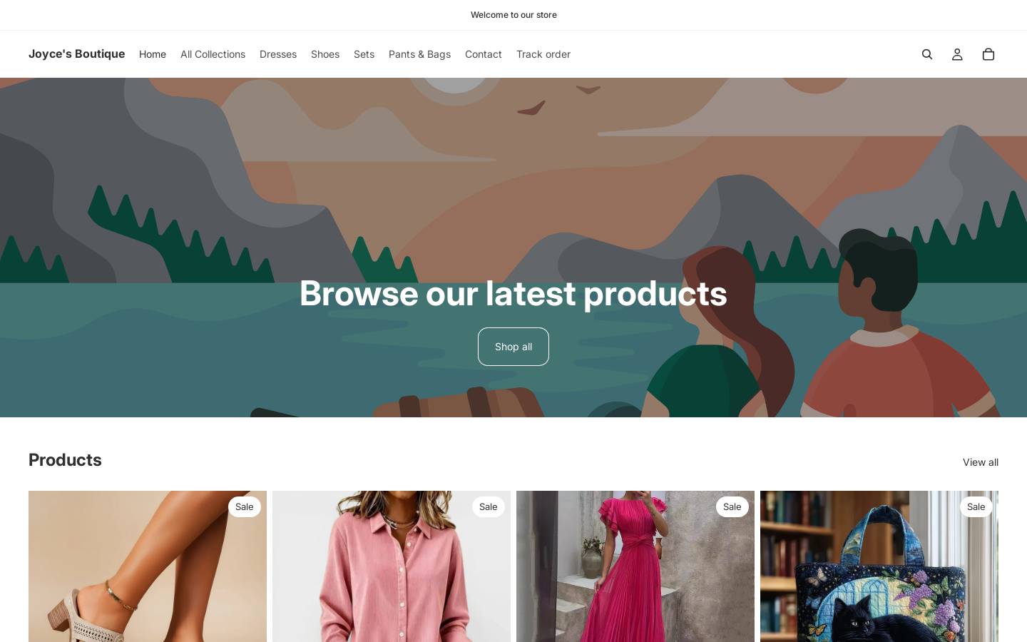 joycesboutique.com homepage screenshot