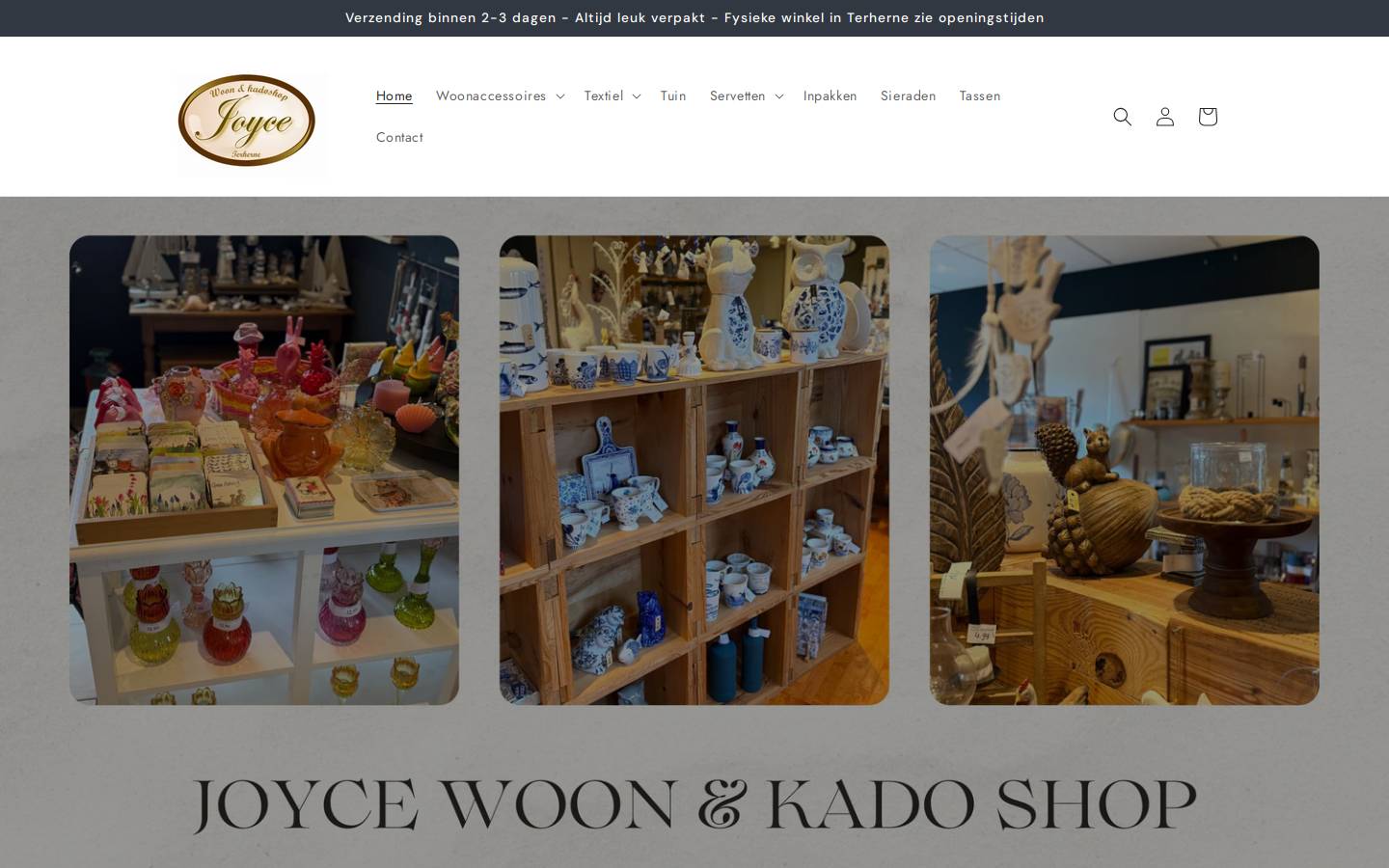 joycewoonkadoshop.nl homepage screenshot