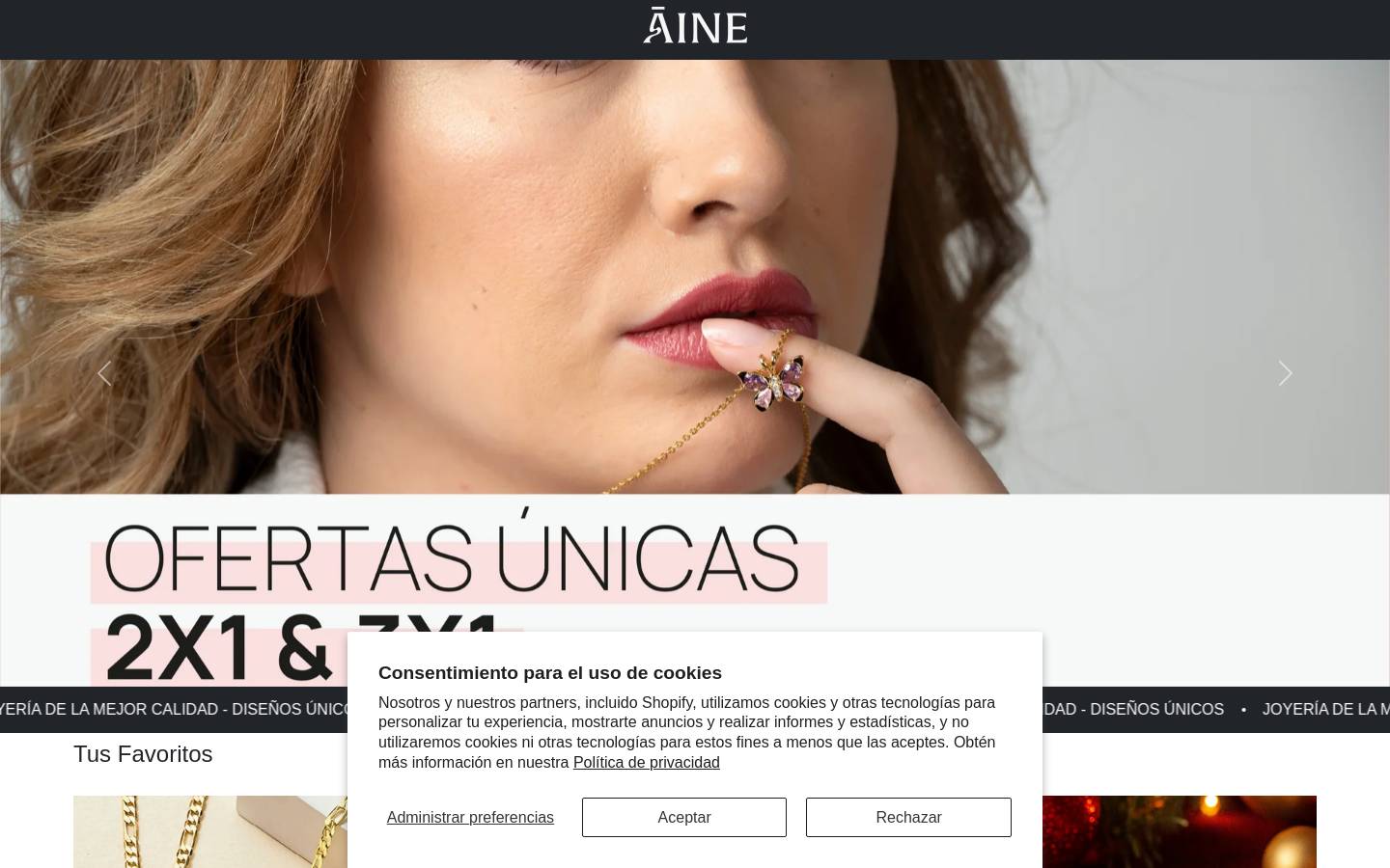 joyeriaaine.com homepage screenshot