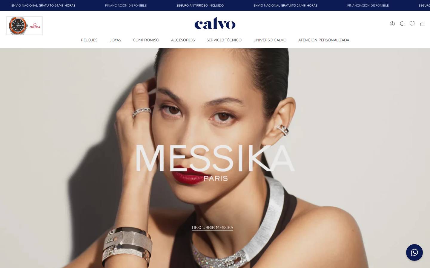 joyeriacalvo.com homepage screenshot