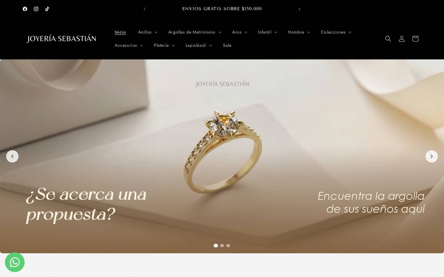 joyeriasebastian.cl homepage screenshot