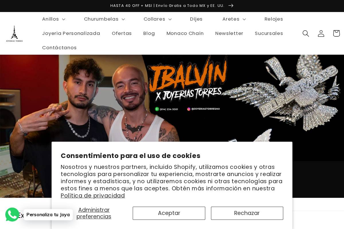 joyeriastorres.com.mx homepage screenshot