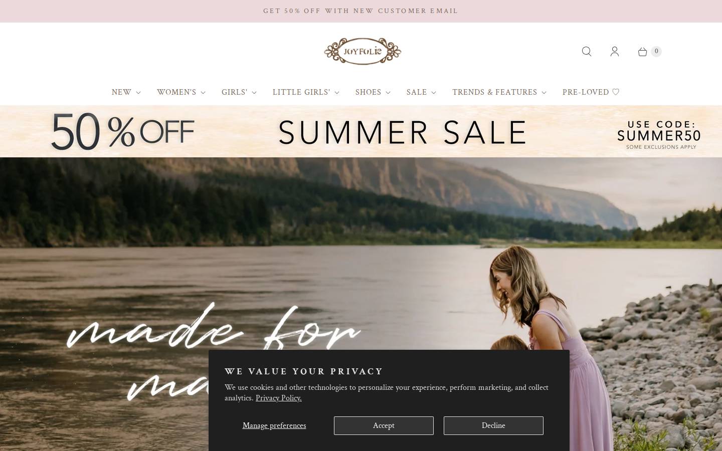 Joyfolie homepage screenshot