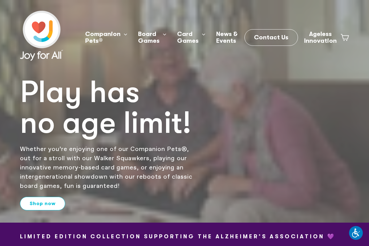 Joyforall homepage screenshot