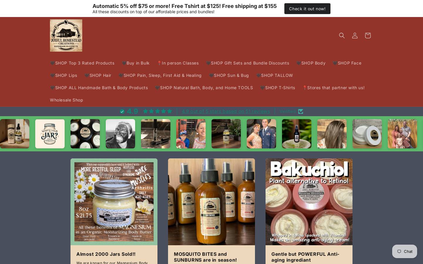 joyfulhomesteadcreations.com homepage screenshot
