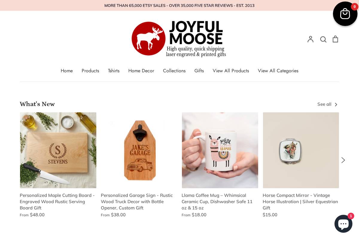 Joyful Moose homepage screenshot
