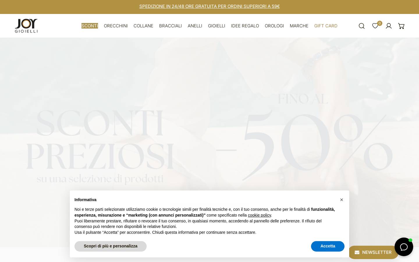 Joygioielli homepage screenshot